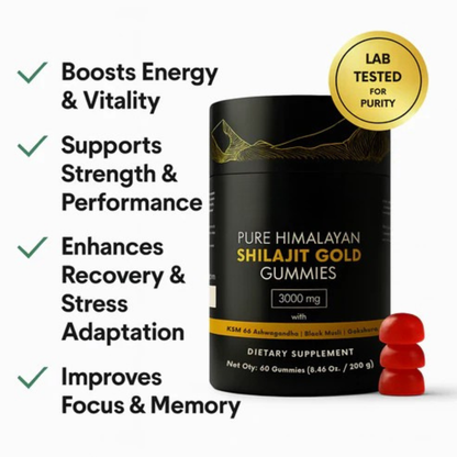 NaturePrimeLabs™-Pure Himalayan Shilajit Gold Gummies